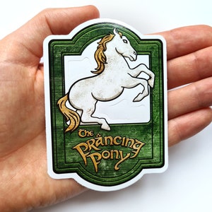 Prancing Pony inn sticker fantasy art