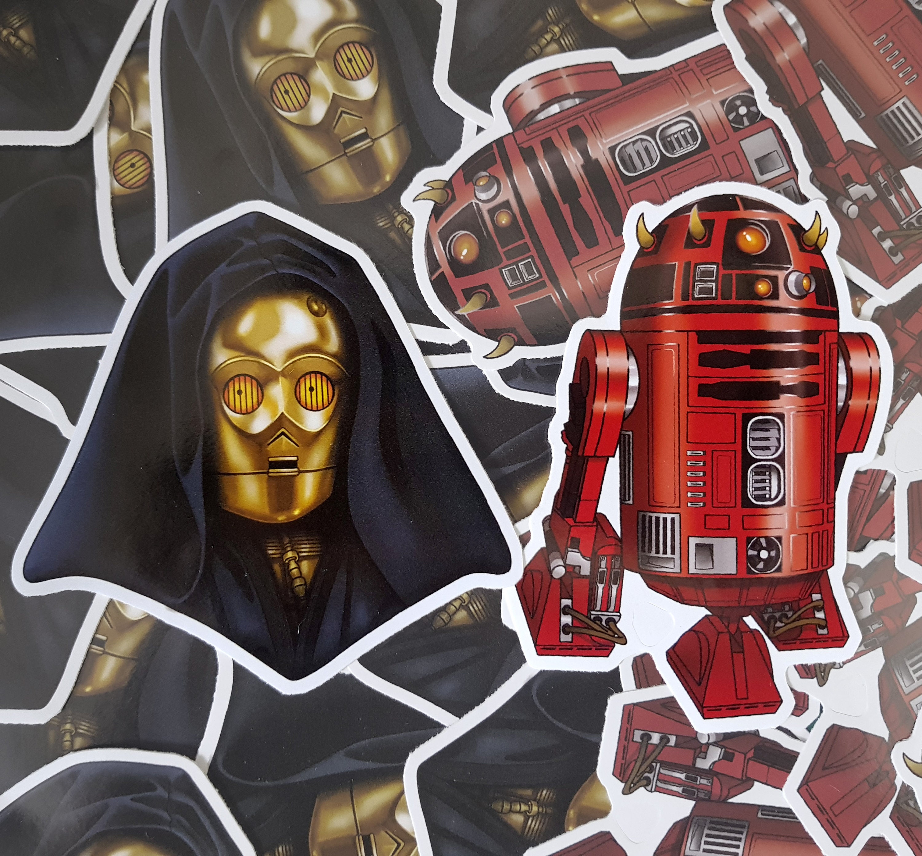 Maul R2 D2 R2D Maul R2D2 / Darth Maul Funny Star Wars Glossy Sticker Vinyl - Etsy