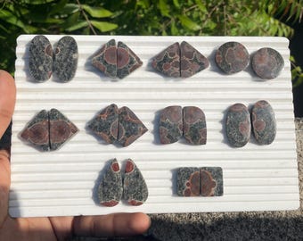 Natural  Peanut Obsidian  Matching Pair, Cabochon For Jewelry Making( Free Drilling Available )
