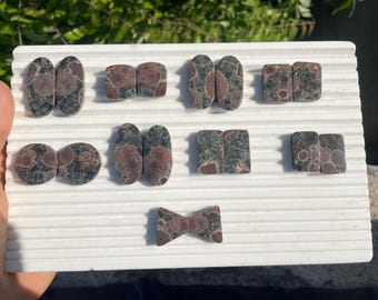Natural  Peanut Obsidian  Matching Pair, Cabochon For Jewelry Making( Free Drilling Available )