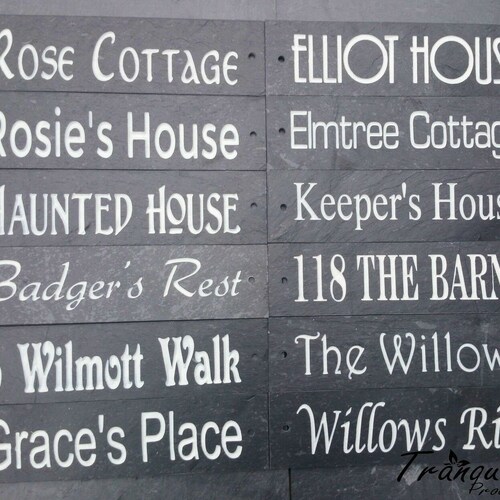 Deep Engraved Natural Slate House Name Number Sign Plaque 