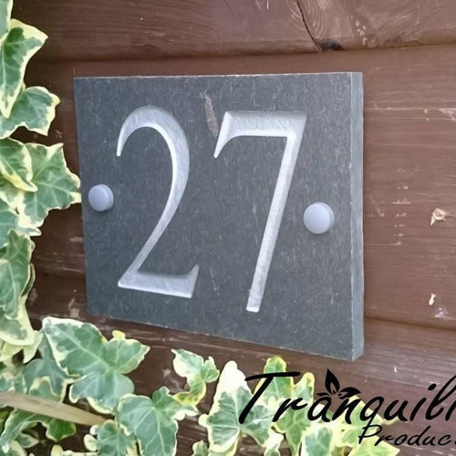 Rustic Slate House Number Slate Gate Sign Plaque Stone Door Etsy UK