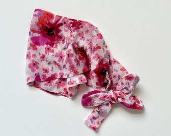 Pink Floral Hair Covering