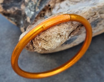 Orange Buddhist bangle large model MANTRA amulet collection by Asiantoutim