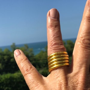 New Premium Quality Gold 5 Buddhist Temple Rings, Bangle, Kumlai, Amulet by Asiantoutim. Active Photos