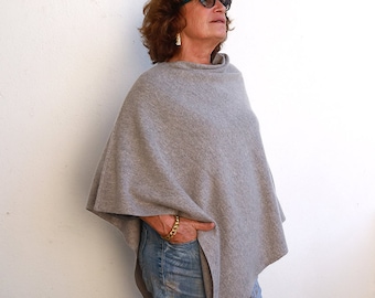 Cashmere Poncho Nepal Natural Colors by Asiantoutim