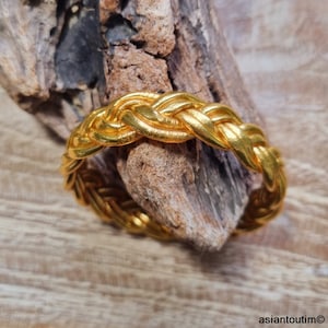 Dubbel gevlochten gouden boeddhistische armband Mantra-collectie Premium kwaliteit van Asiantoutim