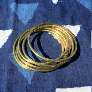 Light gold 3 or 5 Fine Buddhist Bangles, MANTRA amulet collection by Asiantoutim Premium quality image 5