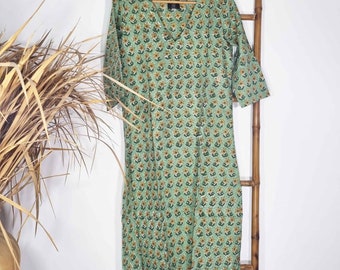 Robe Tunique Mia 1 Goa Fleurie Verte by Asiantoutim