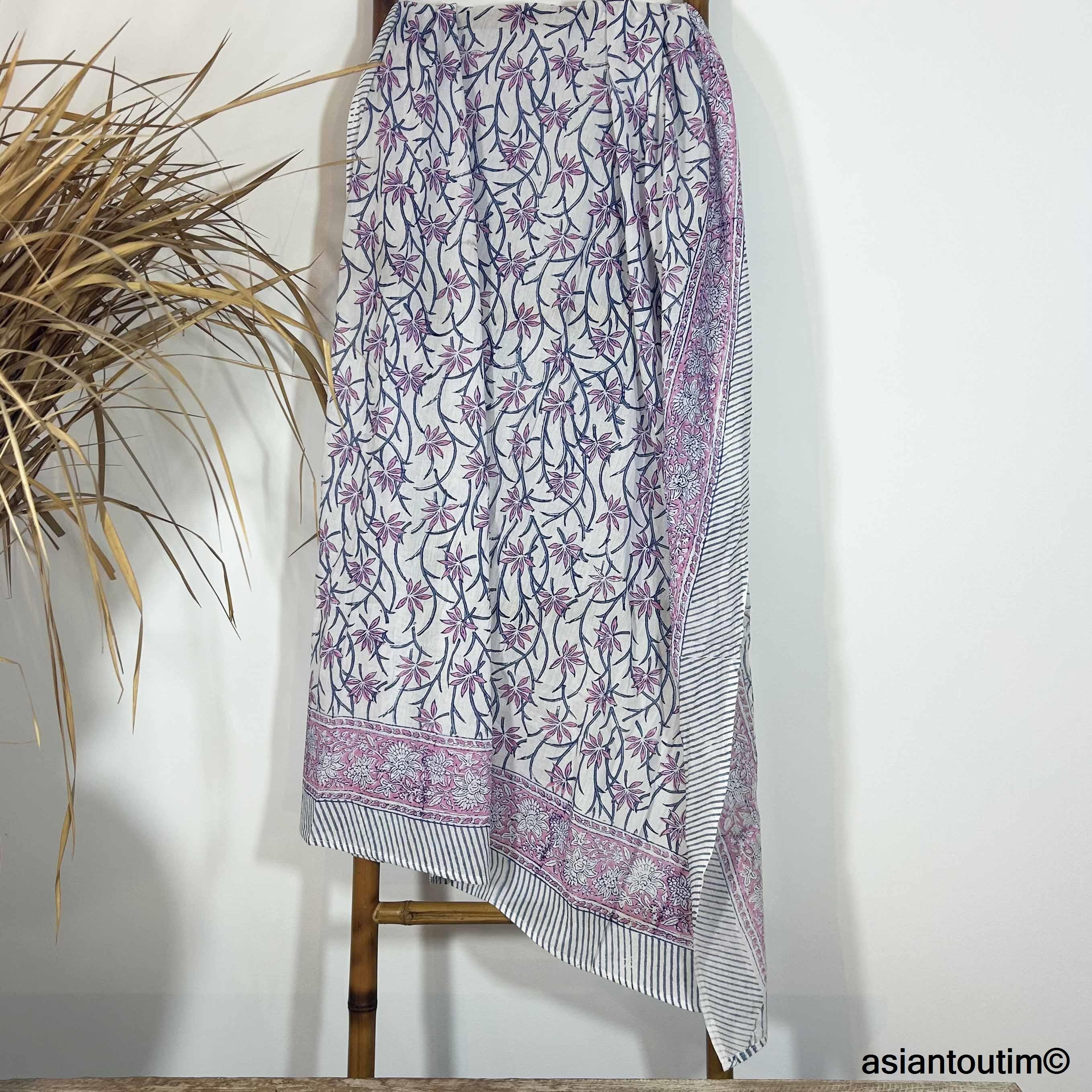 Tissu Batik marbré violet Eggplant