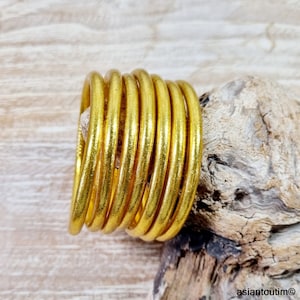 Kumlai Thick Golden Buddhist Bangles Authentic Traditional Collection Premium Quality by Asiantoutim