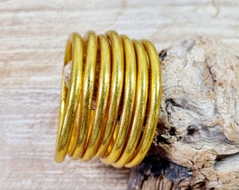 Kumlai Thick Golden Buddhist Bangles Authentic Traditional Collection Premium Quality by Asiantoutim