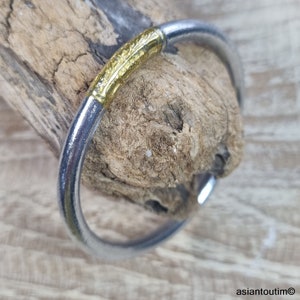 1 or 3 Mantra Silver and Gold Large Buddhist Bangle Large Mantra Collection Premium Quality by Asiantoutim