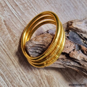 Large Golden Mantra Buddhist Bangle Large Premium Quality Mantra Collection by Asiantoutim