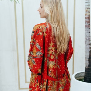 Red and Gold Kimono Robe