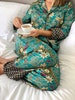 Turquoise Silk Blend Pyjama Set, Silk Nightwear, unique gift for her, bride gift, silk sleepwear for women, Wear the World 