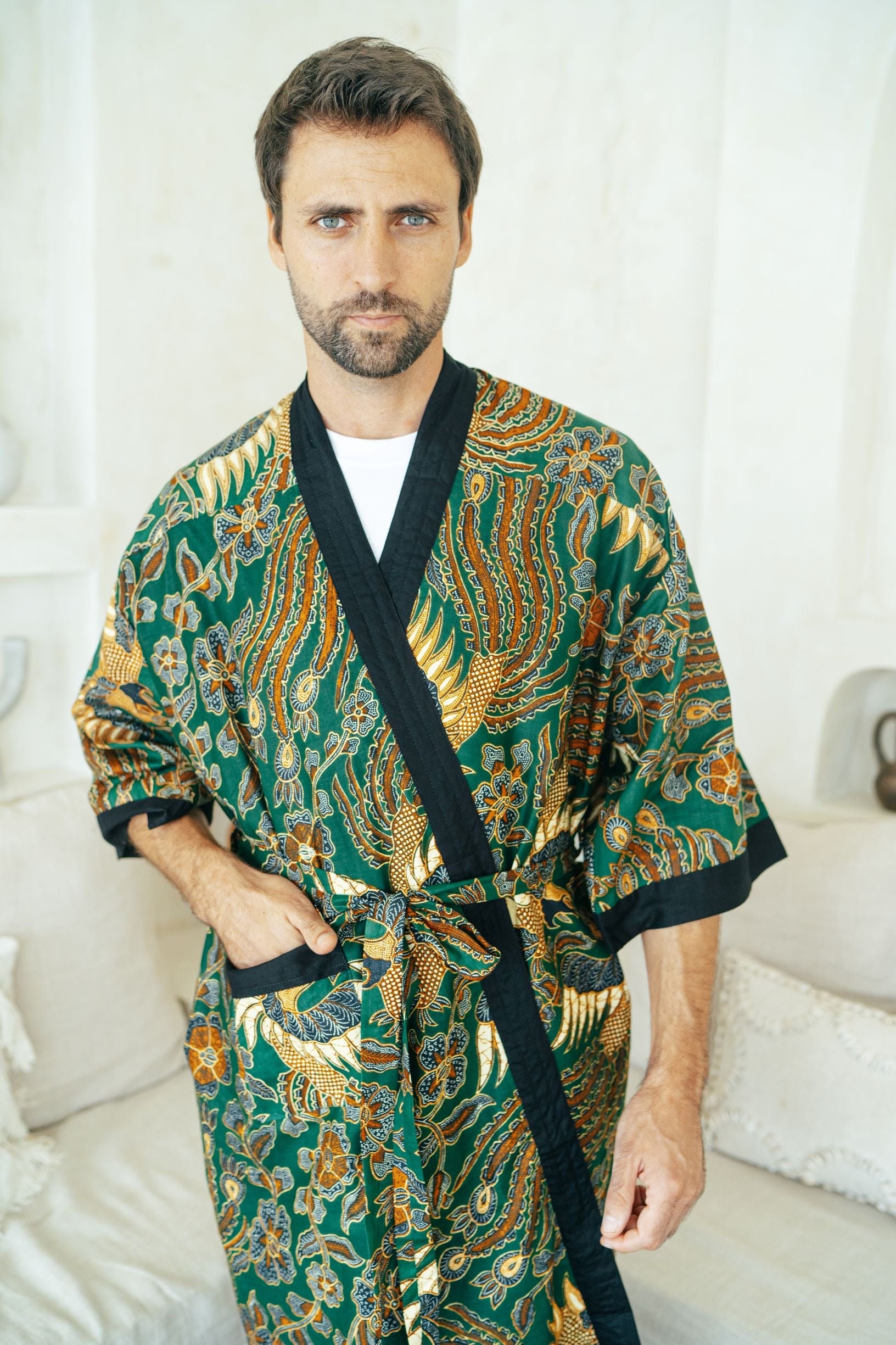 Men Kimono Robe 