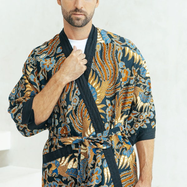 Cotton Kimono Robe Etsy