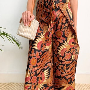 Red and Black Wrap Around Trousers, Wrap pants, Palazzo Pants, Flares, Festival Pants, Wide Leg Pants, Boho Pants, Summer Pants, Bali Pants