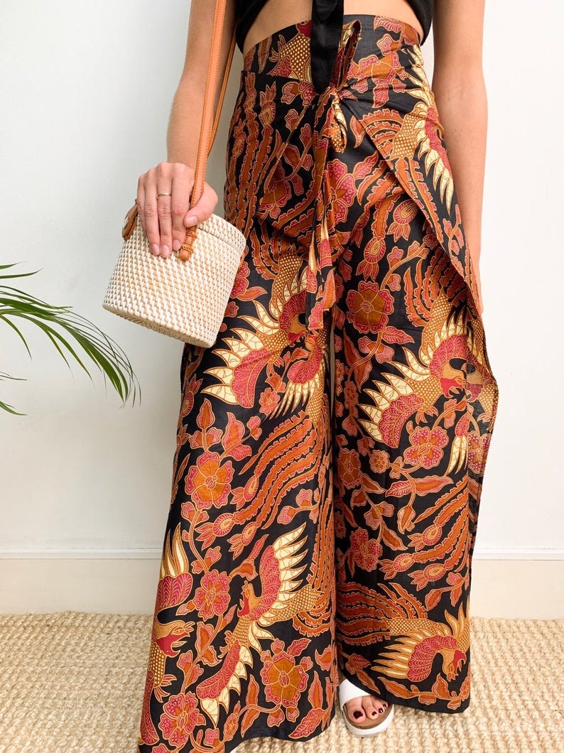 Asian Print Pants -  Ireland