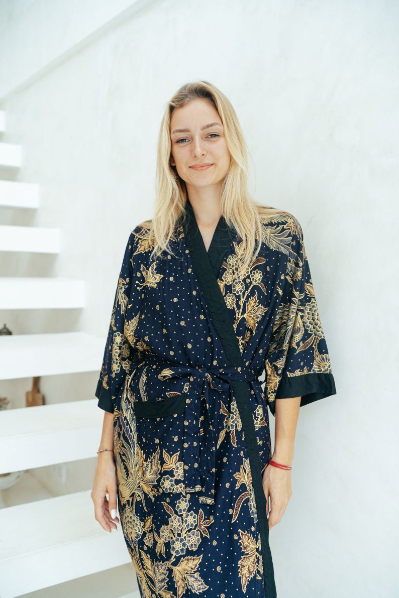 Midnight purple Kimono Robe