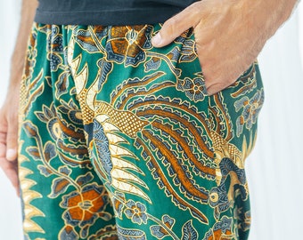 Men’s Cotton Batik Trousers in multiple colours, Drawstring pants, Cotton Lounge Pants, Joggers, Tracksuit bottoms