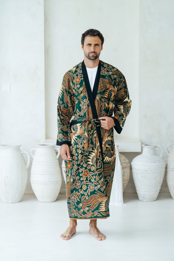 SEYANTE Men's Waffle Robe w Piping Hooded India | Ubuy