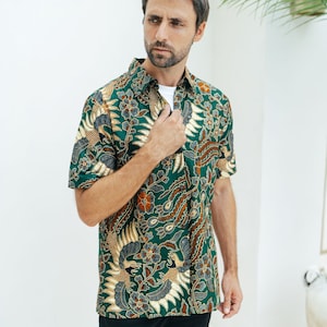 Cotton Batik Shirts in a variety of colours, Balinese Shirt, Dragon Shirt, Shirt, Festival Shirt, Wear the World