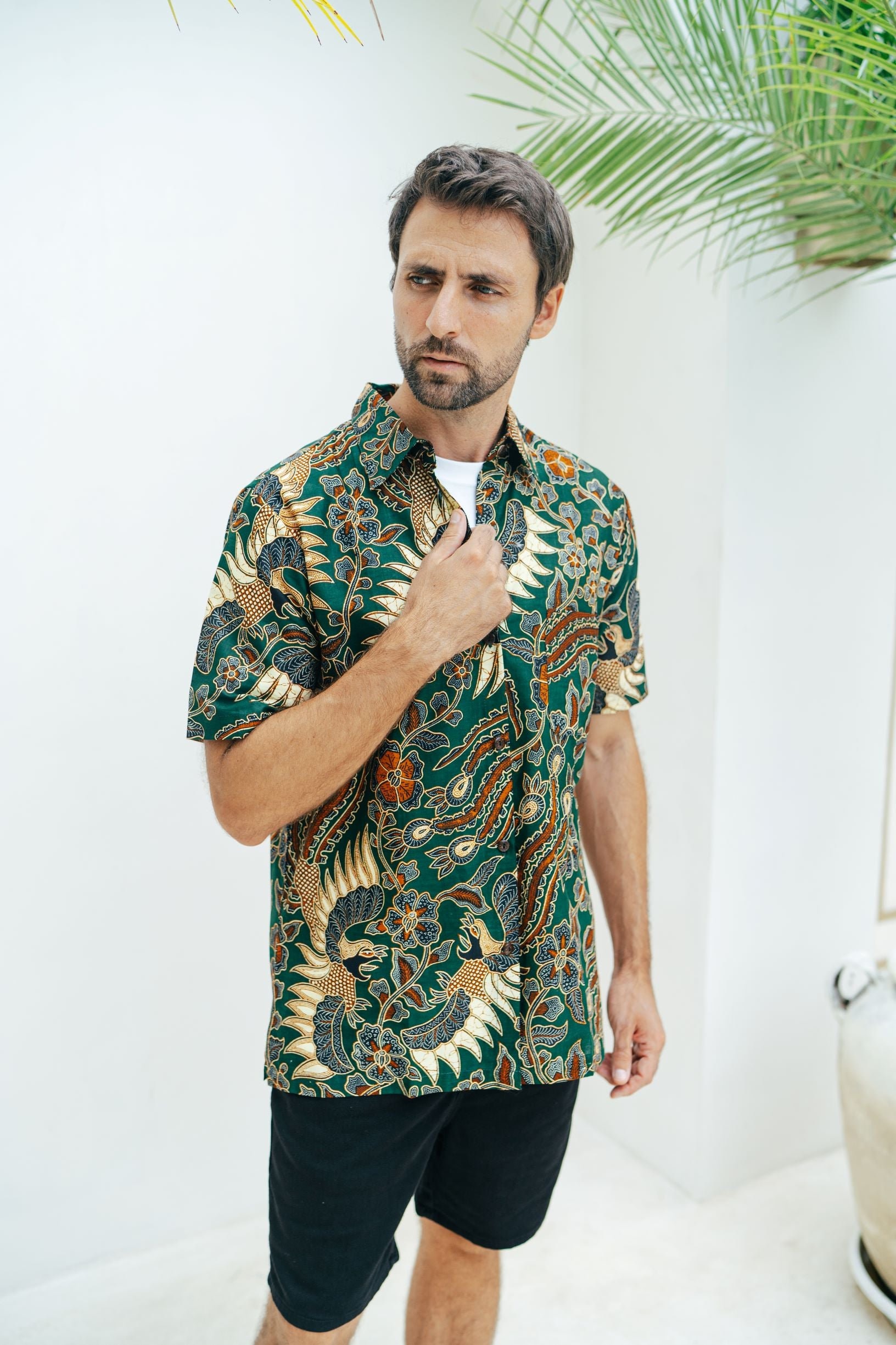 Opus Batik Shirt abstract pattern casual look Fashion Shirts Batik Shirts 