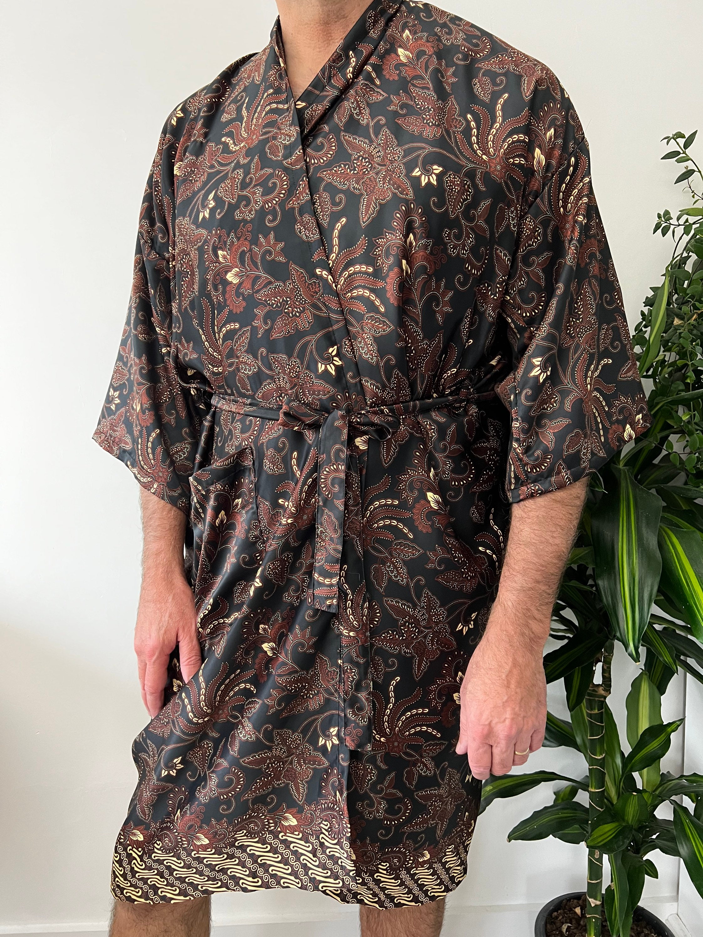 Men's Paisley Silk Dressing Gowns and Quilted Velvet Robes Collection