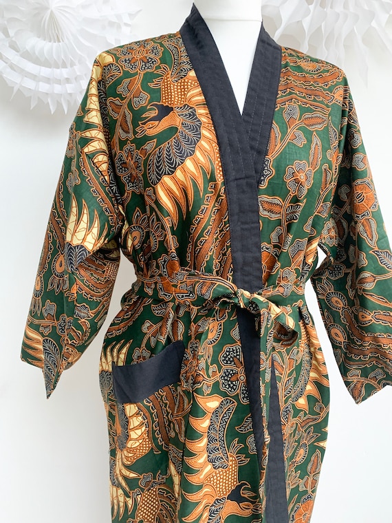 batik kimono robe