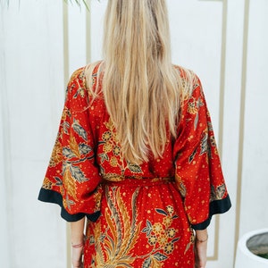 Red and Gold Kimono Robe