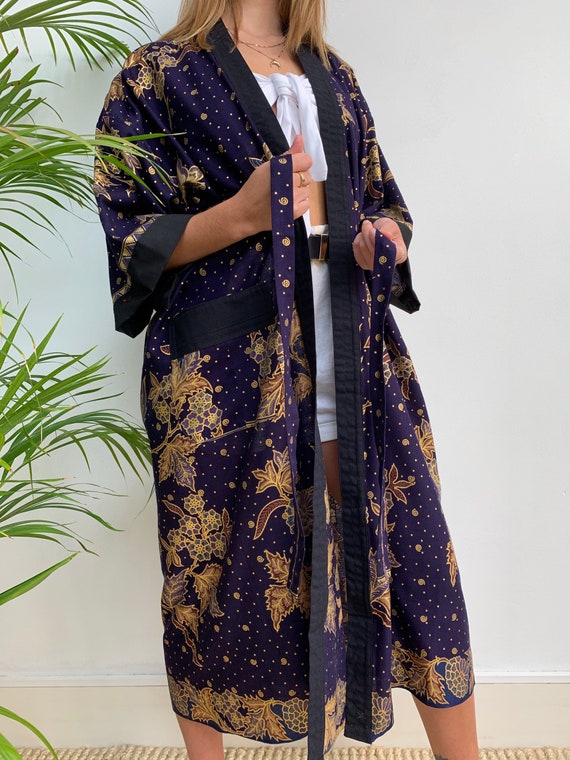 batik kimono robe