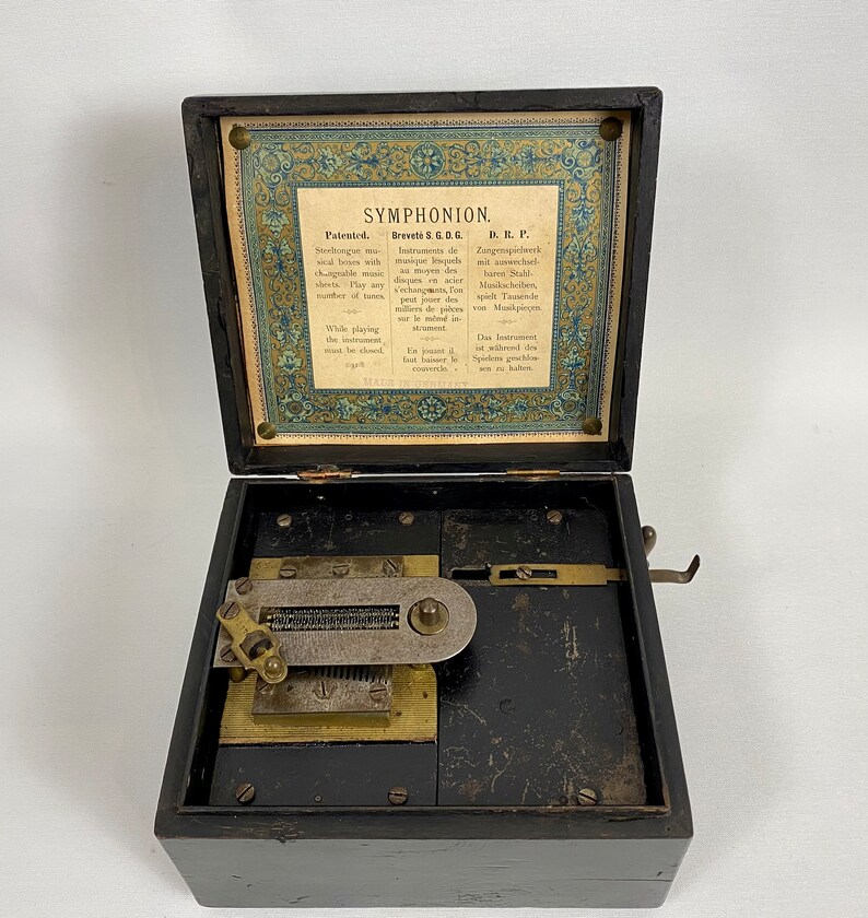 Music Box Symphonion German Antique 1870's Etsy