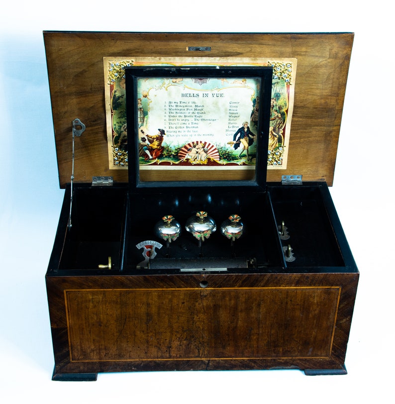 Antique Victorian Cylinder Music Box Etsy