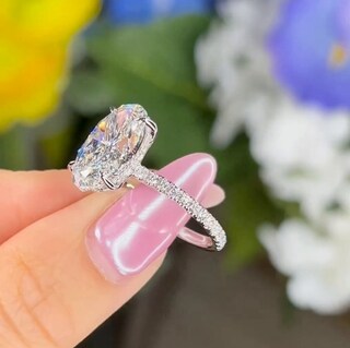 Anello Fede Regolabile Con Zirconi 5A - Foglia In Acciaio, Placcatura Sottovuoto, Regalo Romantico Per Donna (Matrimonio, Fidanzamento, Anniversario)