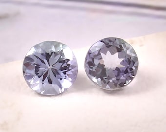 Natürliches Tansanit Rundes Paar: Violettes Edelstein-Set (5 x 5 mm)