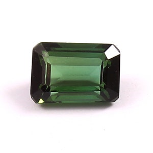 Forest Green Turmalin Stein: Smaragd Cut Oktagon, 0.65 Karat