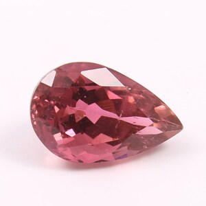 Natural Romantic Raspberry Pink Tourmaline | 2.80 Carat Pear Cut Gemstone | Vivid Pink Loose Gem | October Birthstone | Custom Jewelry Stone