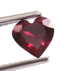 Dark Pink Tourmaline 6mm Heart Cut Gemstone | Loose Stone for Custom Jewelry | Natural Tourmaline | October Birthstone | Gift for Her