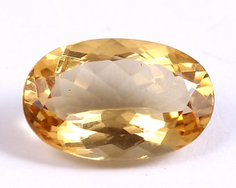 Rare 7 Carat Citrine Oval | Bright Golden Yellow Faceted Gemstone | Large Natural Citrine | Statement Stone for Ring or Pendant