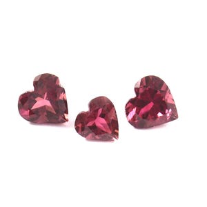 Natural Pink Tourmaline 3 Carat | Set of 3 Matching Stones | Loose Gemstones for Women’s Jewelry | Pink Tourmaline for DIY Rings & Earrings