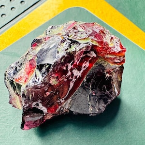 Natural Almandine Garnet 35.56 Cts, Rough Purple Red Gemstone for Jewelry Making