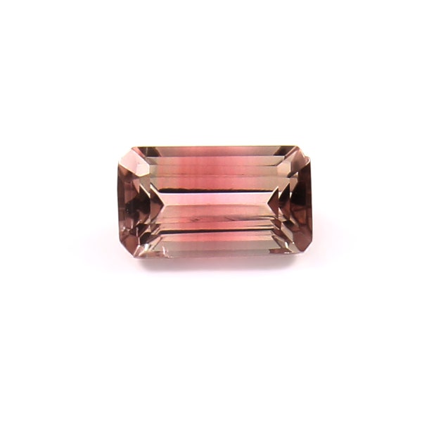 Natural Bi-color Tourmaline Baguette 6.8x3.9MM Loose Gemstone For Beautiful Jewelry Design