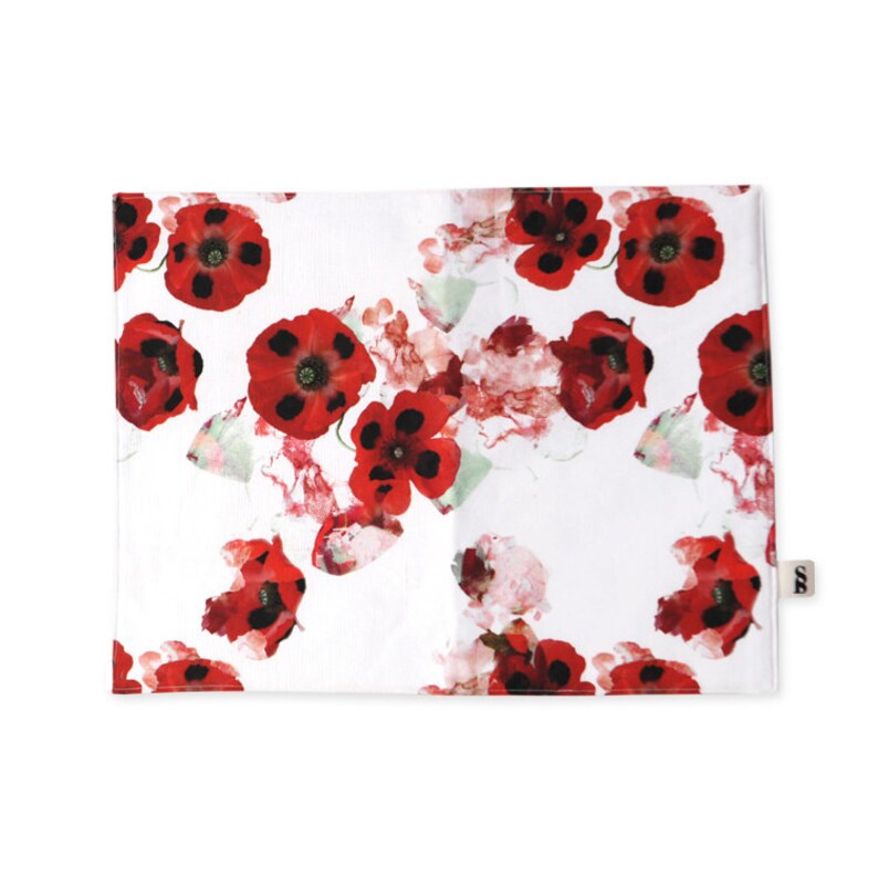 Poppy Fabric Placemat Washing Machine Friendly Floral Etsy