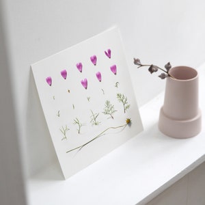 Personalised October Birth Flower Print | Cosmos Botanical Print | October Birth Flower Print | Birth Flower Artwork