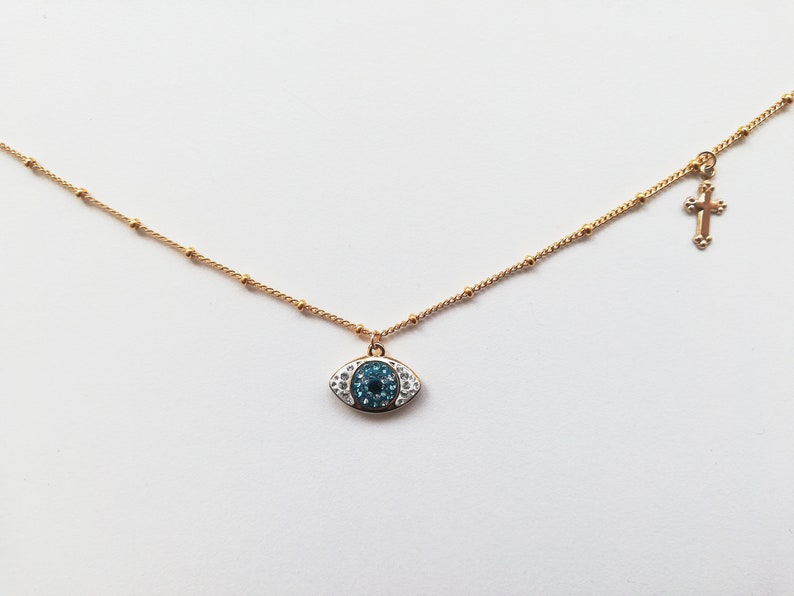 Evil Eye Necklace, Swarovski Evil Eye, Authentic Swarovski Crystal