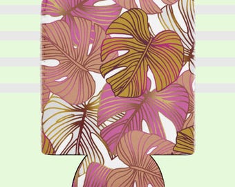 Summer Monstera Dosenkühler 12 Unzen Regular oder Slim - Soda Beer Isolierend Niedlich Trendy