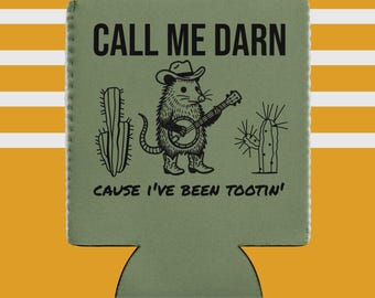 Beer Sleeve Silly Opossum Can Cooler 12oz Soda Kombucha Insulating  Funny Gift