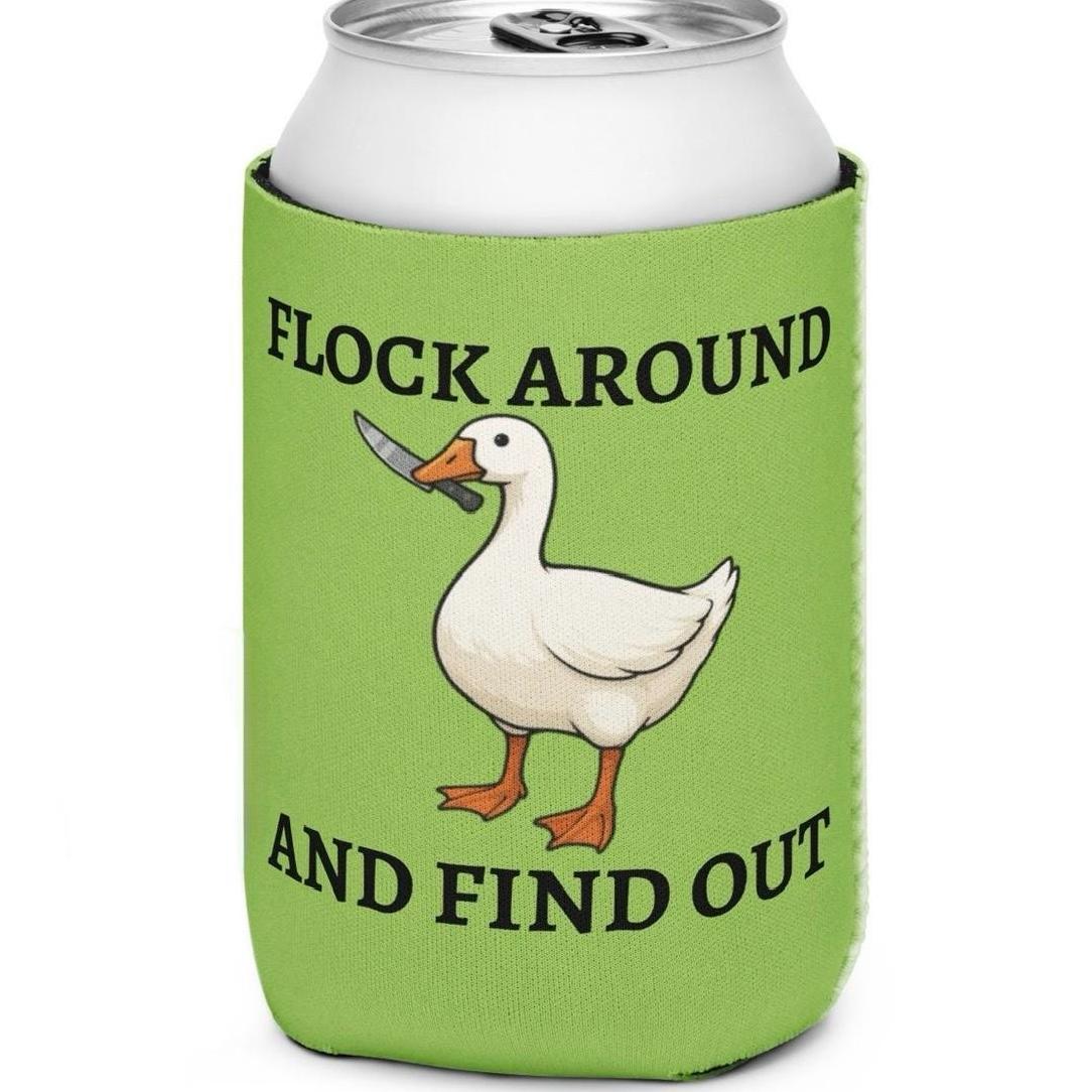 Funny Goose Can Cooler 12oz Regular or 12oz Slim Insulating  Silly Gift